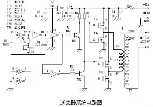 场效应管逆变器电路图