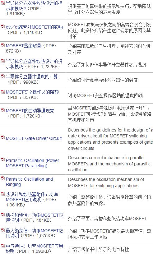 东芝mos管