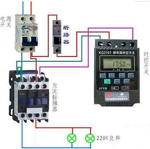 220V接触器实物接线图,接触器