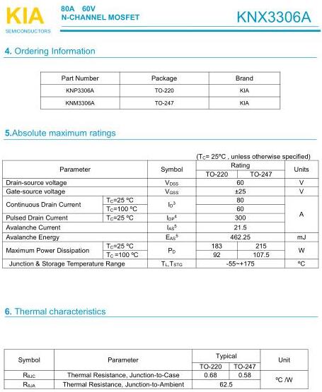 车载音响,KNX3306A,80A/60V