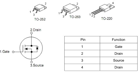 电动工具保护板3-4串,MOS管,KNX3204A,100A/40V