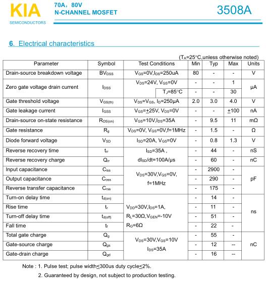 KNX3508A,KNX3508A参数,70A/80V