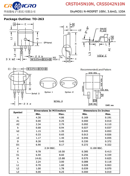 CRSS042N10N参数