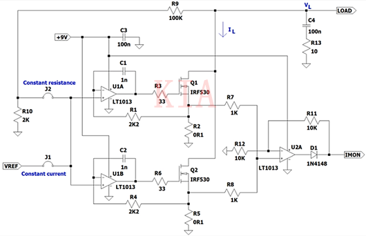 运算放大器 MOSFET 电流负载