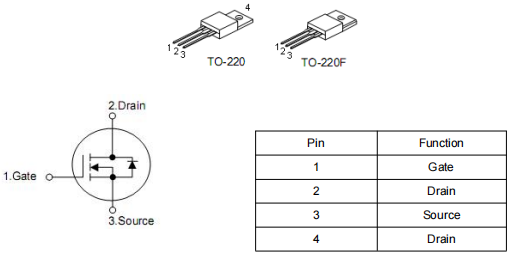 8n60场效应管参数代换,KIA8N60H参数引脚图,中文资料-KIA MOS管