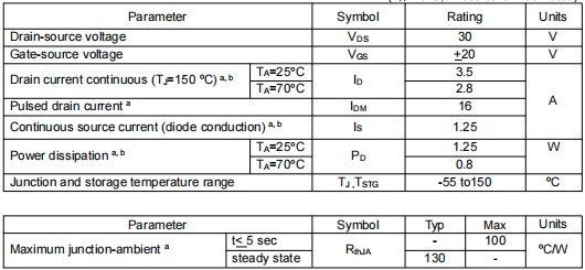 3.5a30v,2306场效应管