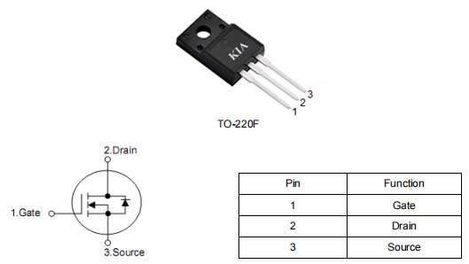 充电桩mosfet,1000v场效应管,KNF45100A参数引脚图-KIA MOS管